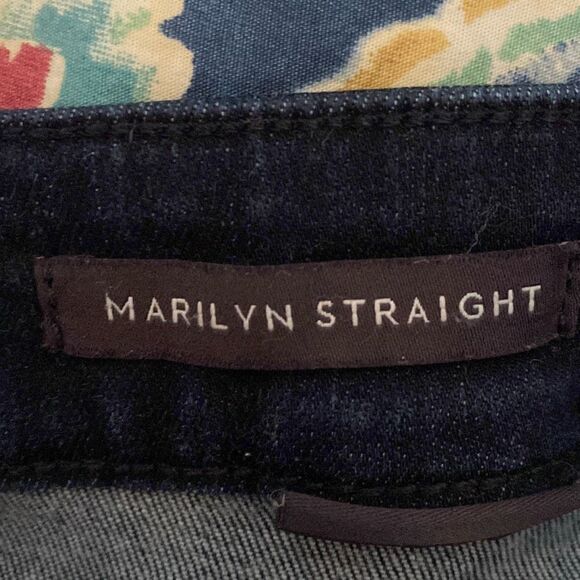 NYDJ Marilyn Straight Leg Jeans Dark Wash Size 12P - Picture 8 of 11